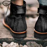 Leonardo Moretti | Vintage Leather Lace-Up Boots For Men