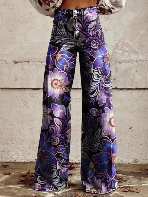 Charlotte Whitfield | Wide-Leg Pants With Floral Print For Women