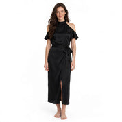 Clelia Hunhurst | Cold-Shoulder Asymmetric Midi Dress For Women