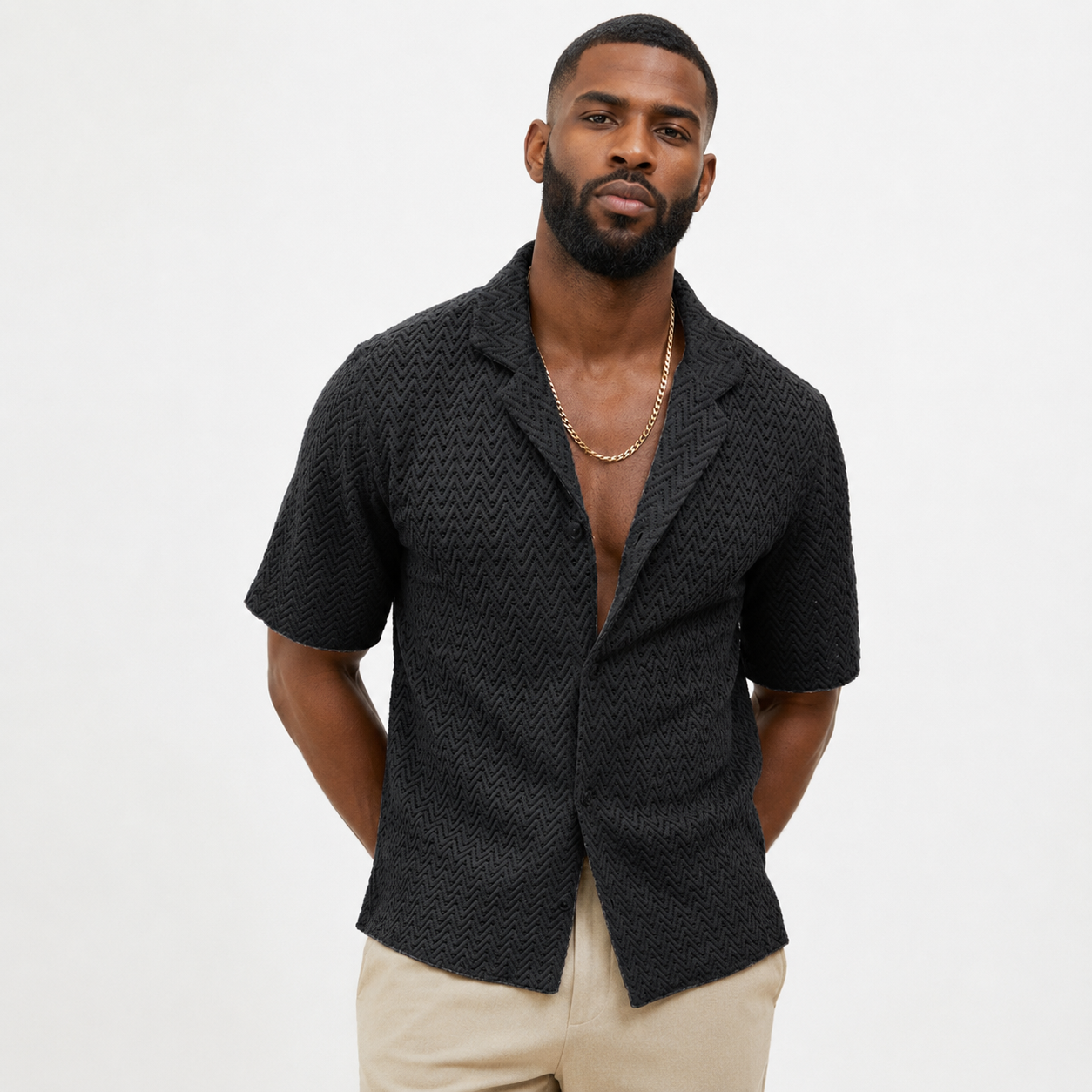 Ethan Robertson | Summer Knit Shirt For Men