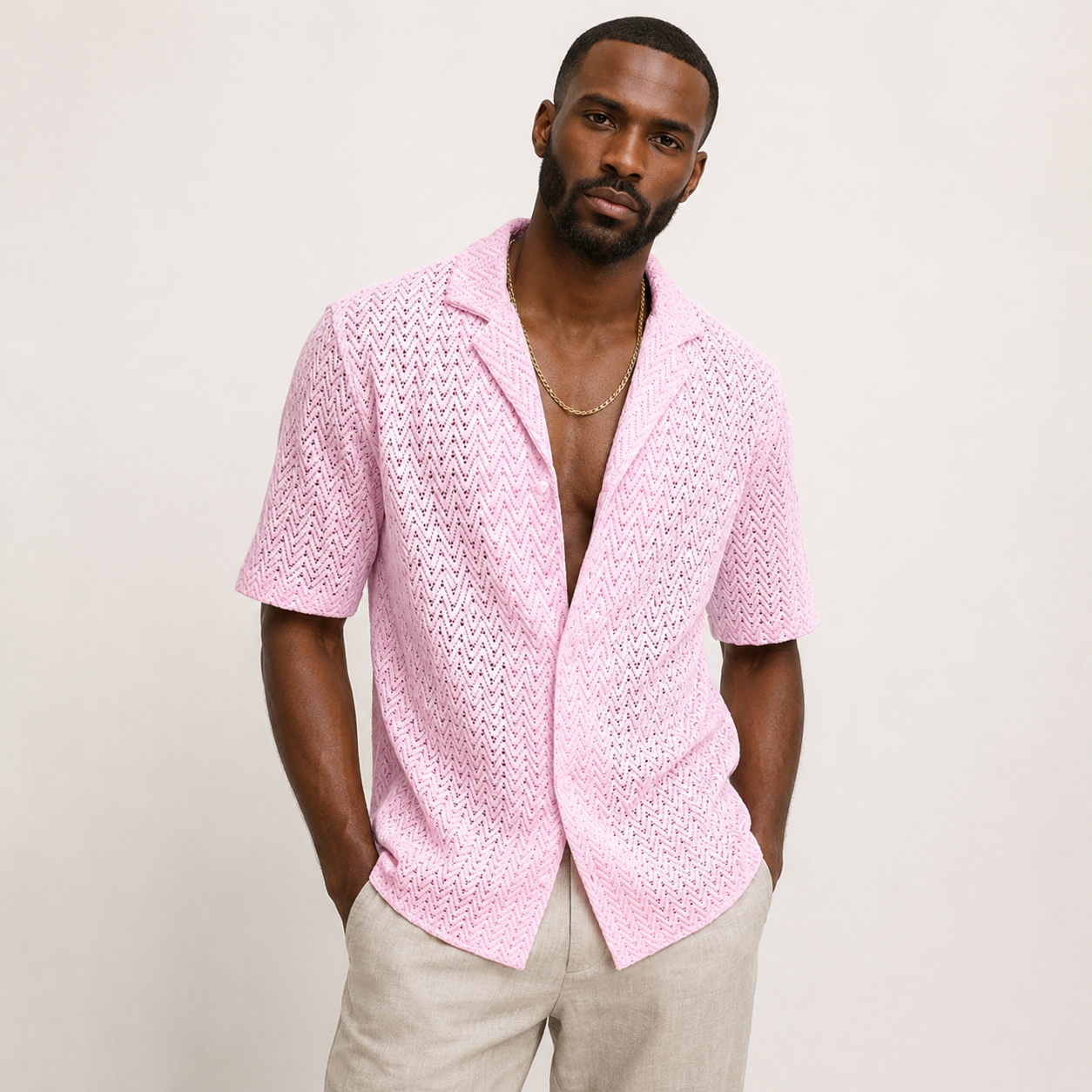 Ethan Robertson | Summer Knit Shirt For Men