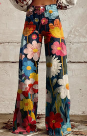 Charlotte Whitfield | Wide-Leg Pants With Floral Print For Women
