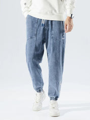 Cody Marsh | Denim Jogger Jeans With Elastic Waist For Men