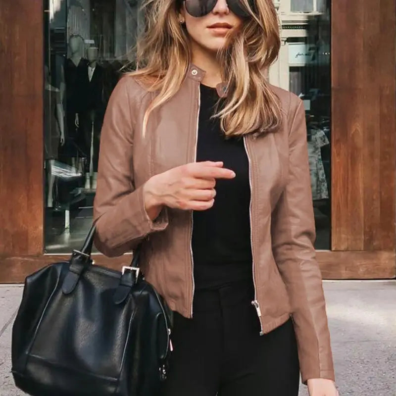 Valentina Moreau | Tailored Leather Look Jacket For Women