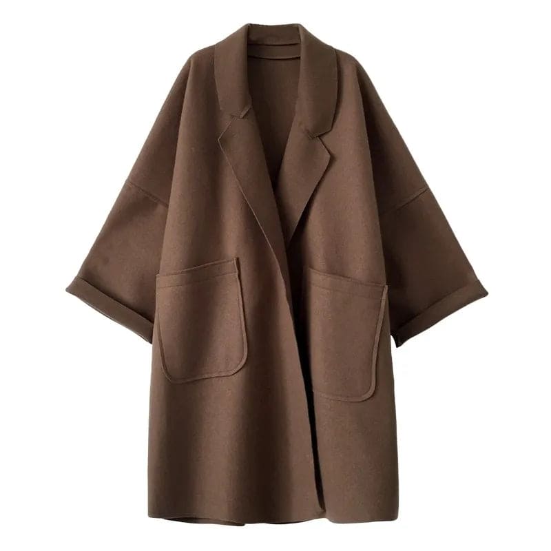 Élodie Marchand | Longline Wool Blend Coat For Women