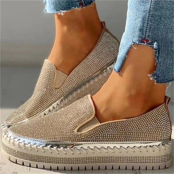 Chiara Bellini | Crystal Slip-On Loafers For Women