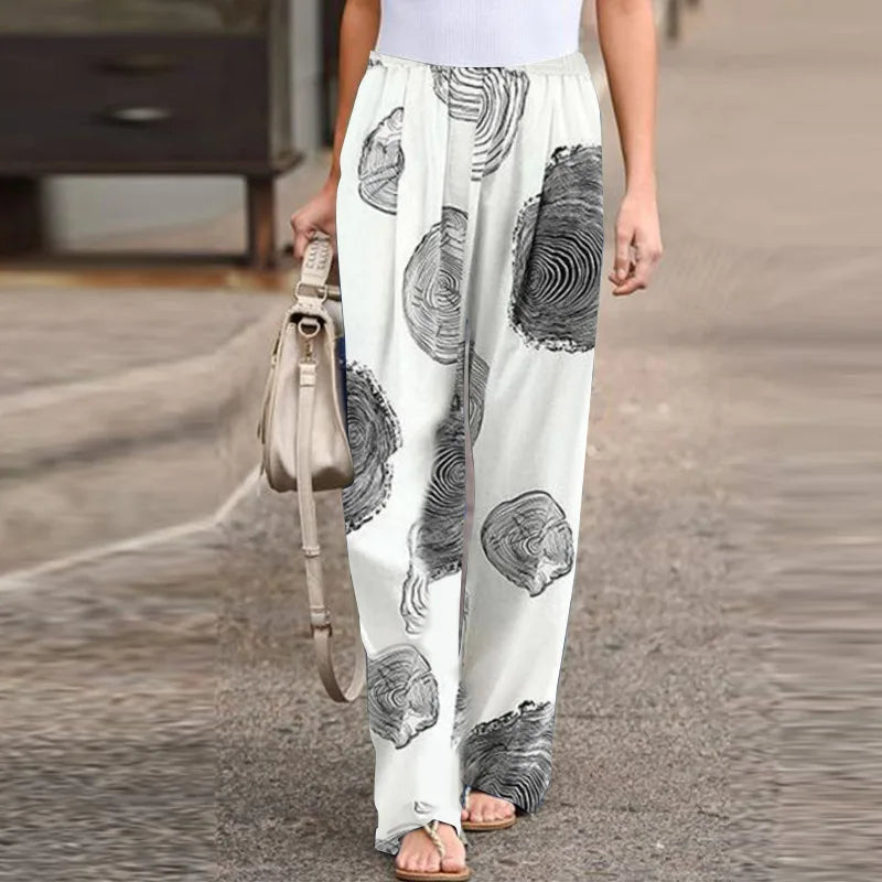 Matilda Ashworth | Floral Linen Wide-Leg Pants For Women