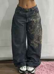 Scarlett Dubois | Retro Wide Leg Boyfriend Jeans For Women