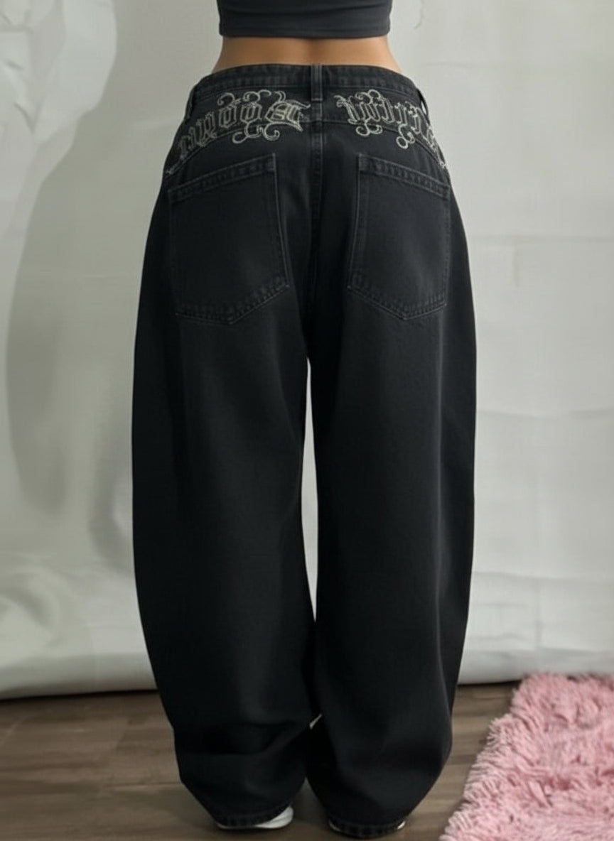 Scarlett Dubois | Retro Wide Leg Boyfriend Jeans For Women