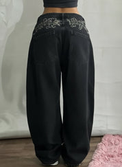 Scarlett Dubois | Retro Wide Leg Boyfriend Jeans For Women