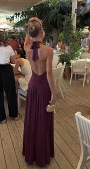 Charlotte Reid | Plunge Halter Maxi Dress For Women