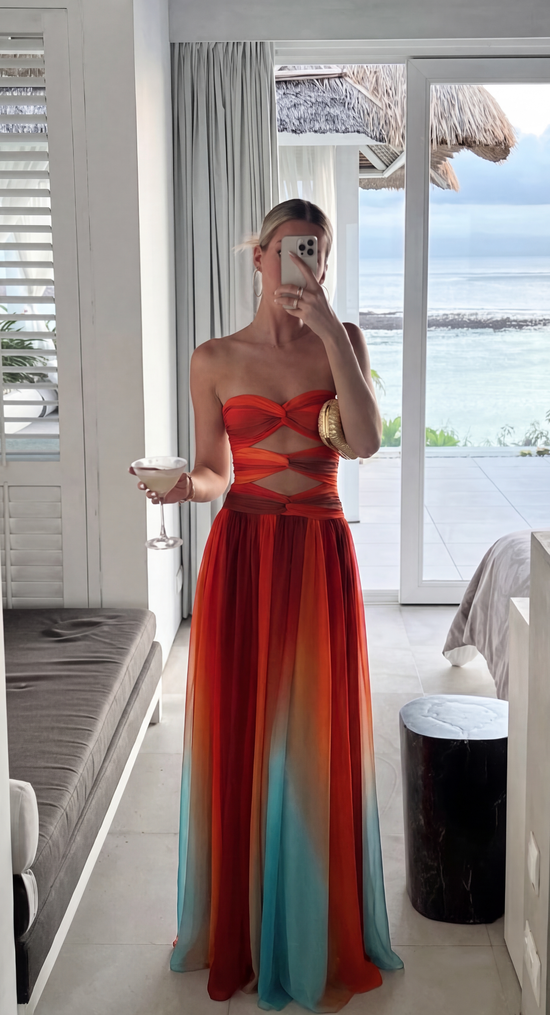 Ava Thornton | Strapless Cut-Out Maxi Dress For Women