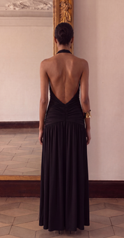 Charlotte Reid | Plunge Halter Maxi Dress For Women