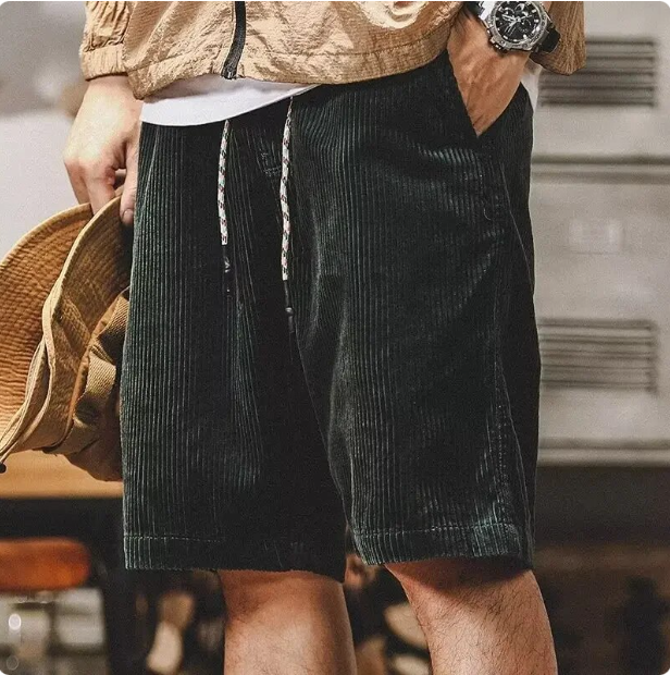 Oliver Bramwell | Corduroy Drawstring Shorts For Men