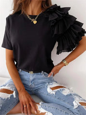 Bianca Foster | Bold Ruffle Sleeve Top For Women