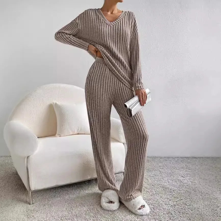 Charlotte Bennett | Ribbed Knit Lounge Set For Women