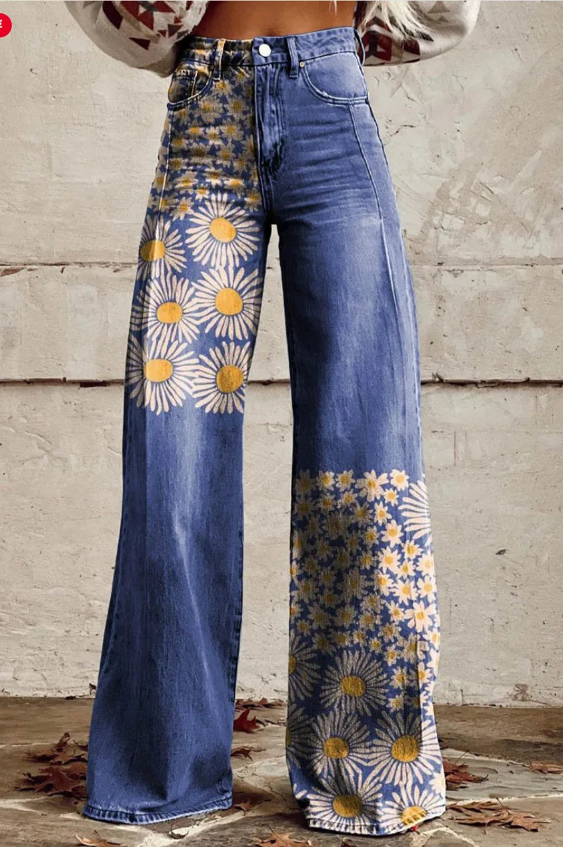 Charlotte Whitfield | Wide-Leg Pants With Floral Print For Women