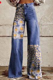 Charlotte Whitfield | Wide-Leg Pants With Floral Print For Women