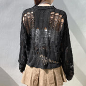Margot Sheffield | Distressed Knit Sweater For Women