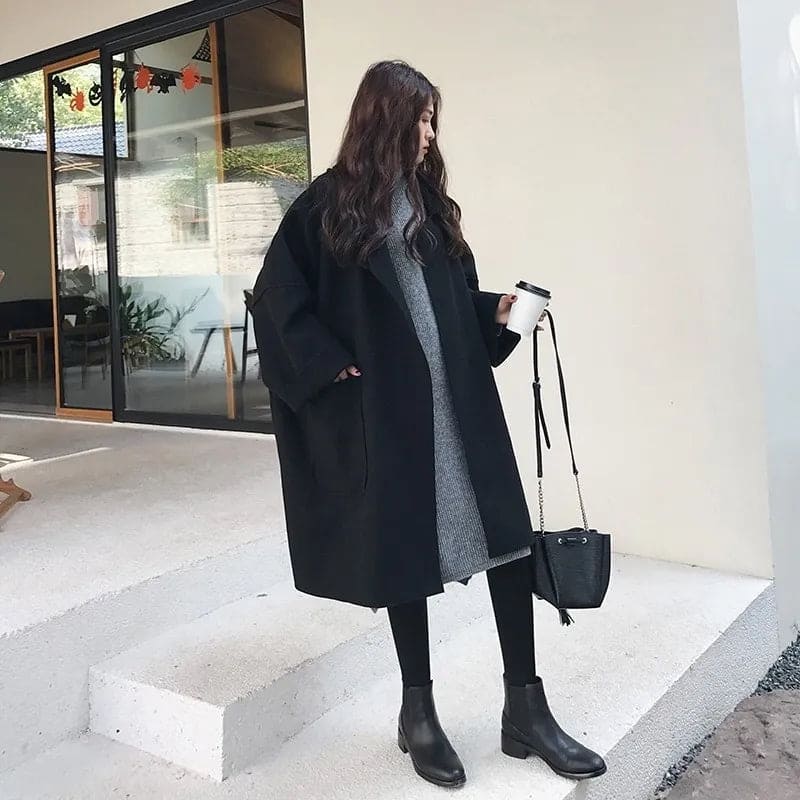 Élodie Marchand | Longline Wool Blend Coat For Women