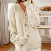 Charlotte Reid | Elegant Cotton Knit Cardigan For Women