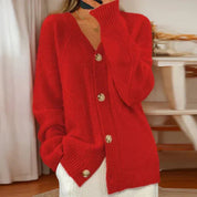 Charlotte Reid | Elegant Cotton Knit Cardigan For Women