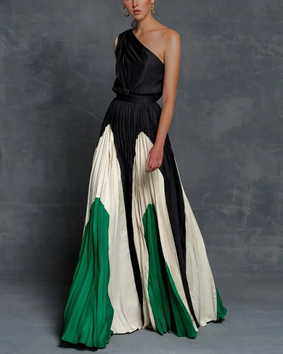 Eve Sutherland | One-Shoulder Pleated Maxi Dress For Women