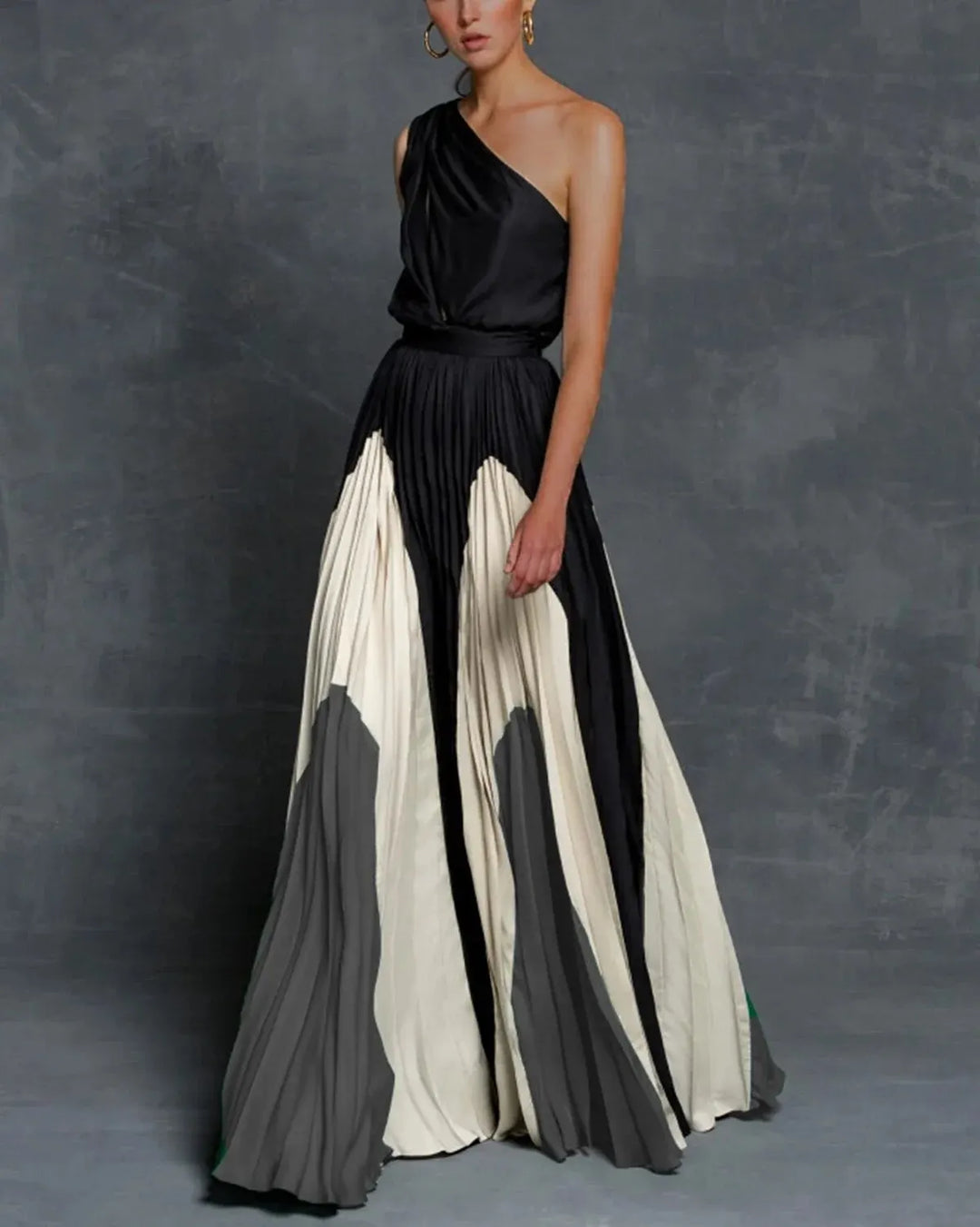 Eve Sutherland | One-Shoulder Pleated Maxi Dress For Women
