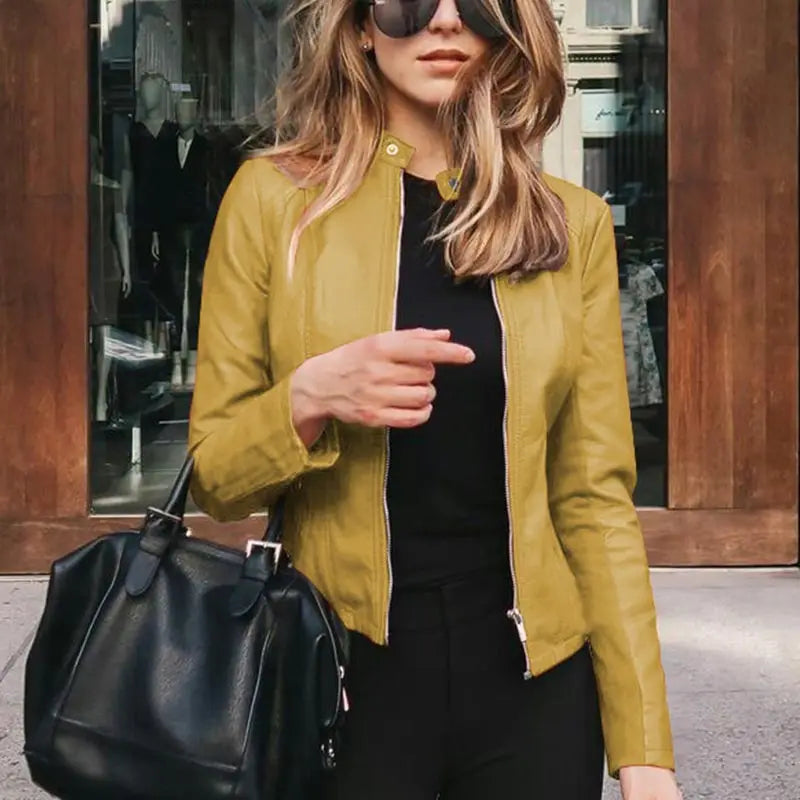 Valentina Moreau | Tailored Leather Look Jacket For Women