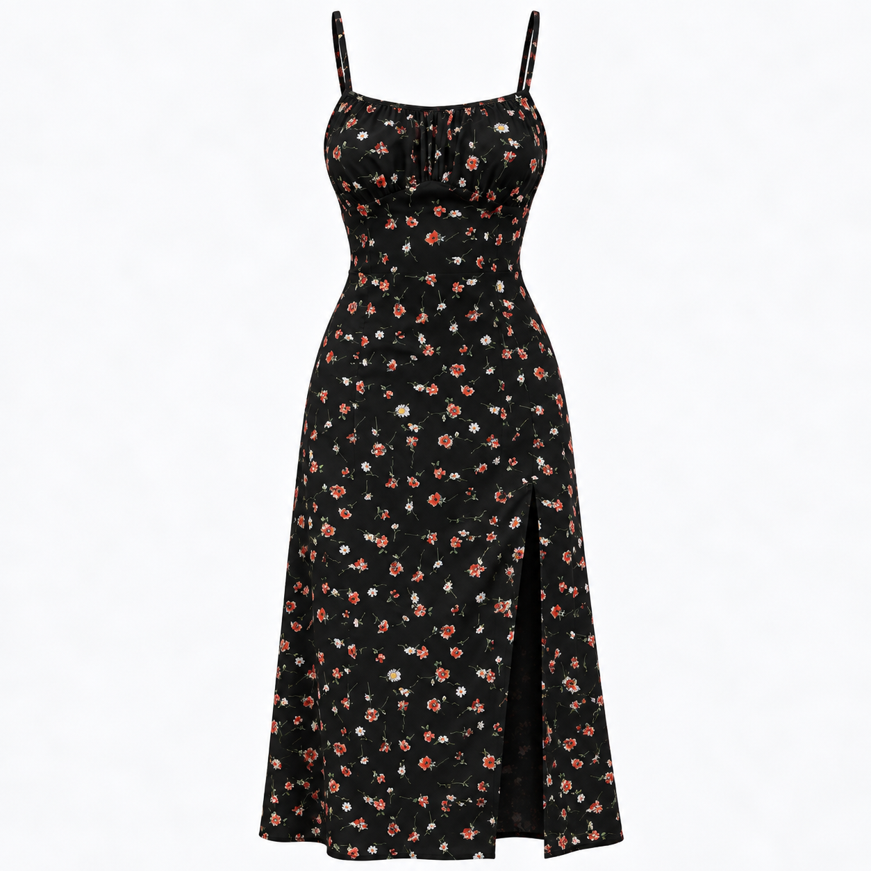 Sienna Callahan | Floral Summer Dress With Side Split For Women