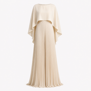 Sienna Wyndham | Cape Overlay Pleated Maxi Dress For Women