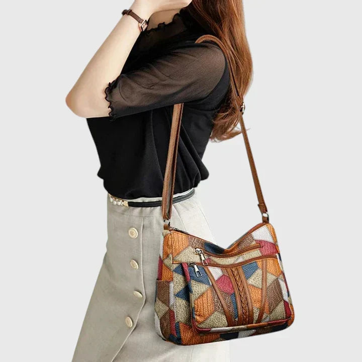 Eloise Farrington | Patchwork Leather Crossbody Bag For Women