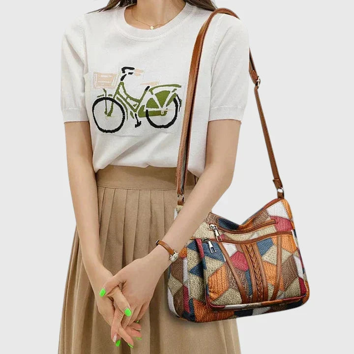 Eloise Farrington | Patchwork Leather Crossbody Bag For Women