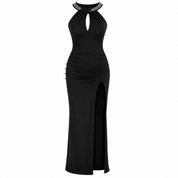 Sophia Wentworth | Rhinestone Halter Midi Dress For Women