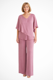 Hannah Sullivan | Elegant Two-Piece Chiffon Set For Women