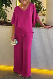 Hannah Sullivan | Elegant Two-Piece Chiffon Set For Women