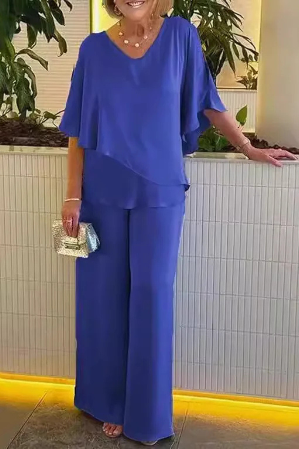 Hannah Sullivan | Elegant Two-Piece Chiffon Set For Women