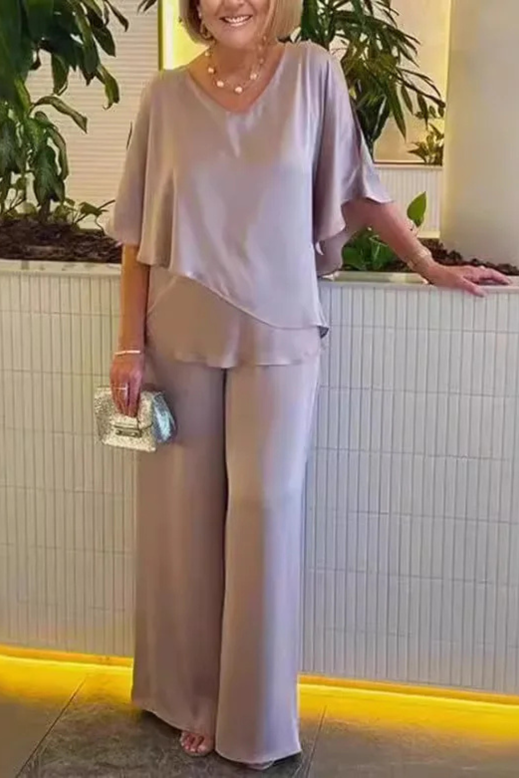 Hannah Sullivan | Elegant Two-Piece Chiffon Set For Women