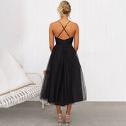 Elise Thornbury | Tulle Bustier Midi Dress For Women