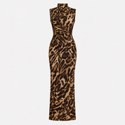 Tara Hughes | Leopard Print Bodycon Maxi Dress For Women