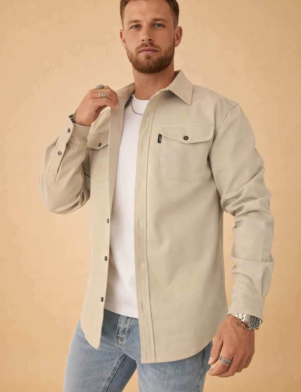 Marco Bellini | Premium Overshirt Jacket For Men