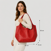 XXL Oversized Leather Tote Bag with Effortless Travel Elegance For Women