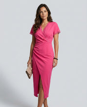Elise Calloway | Wrap Midi Dress Navy For Women