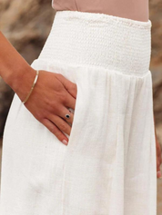Evie Thornton | Linen Wide-Leg Beach Pants For Women