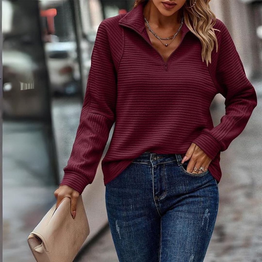 Lorenzo Bellini | Ribbed Knit Long Sleeve Top For Women