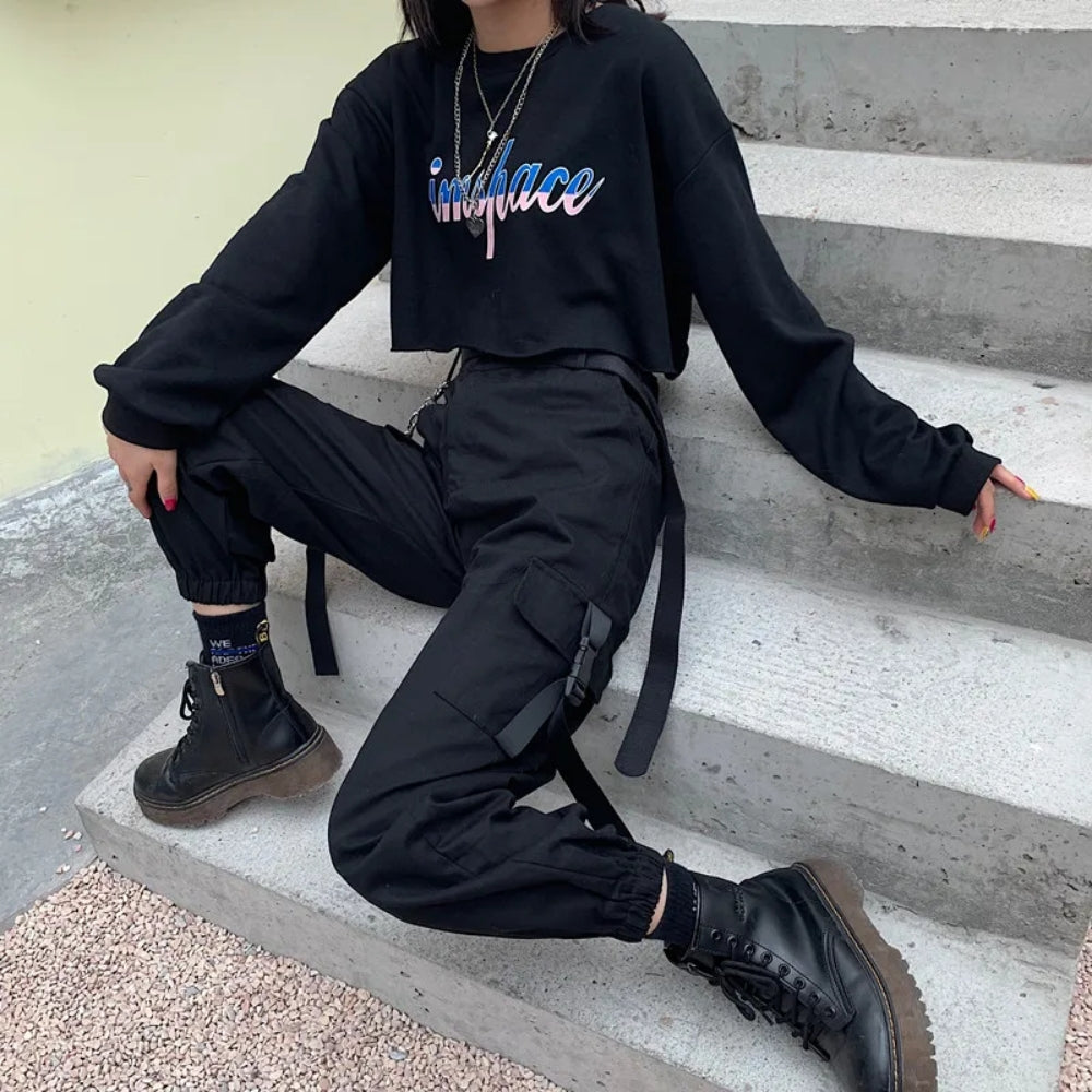 Ariana Moretti | Streetwear Cargo Jogger Pants For Women