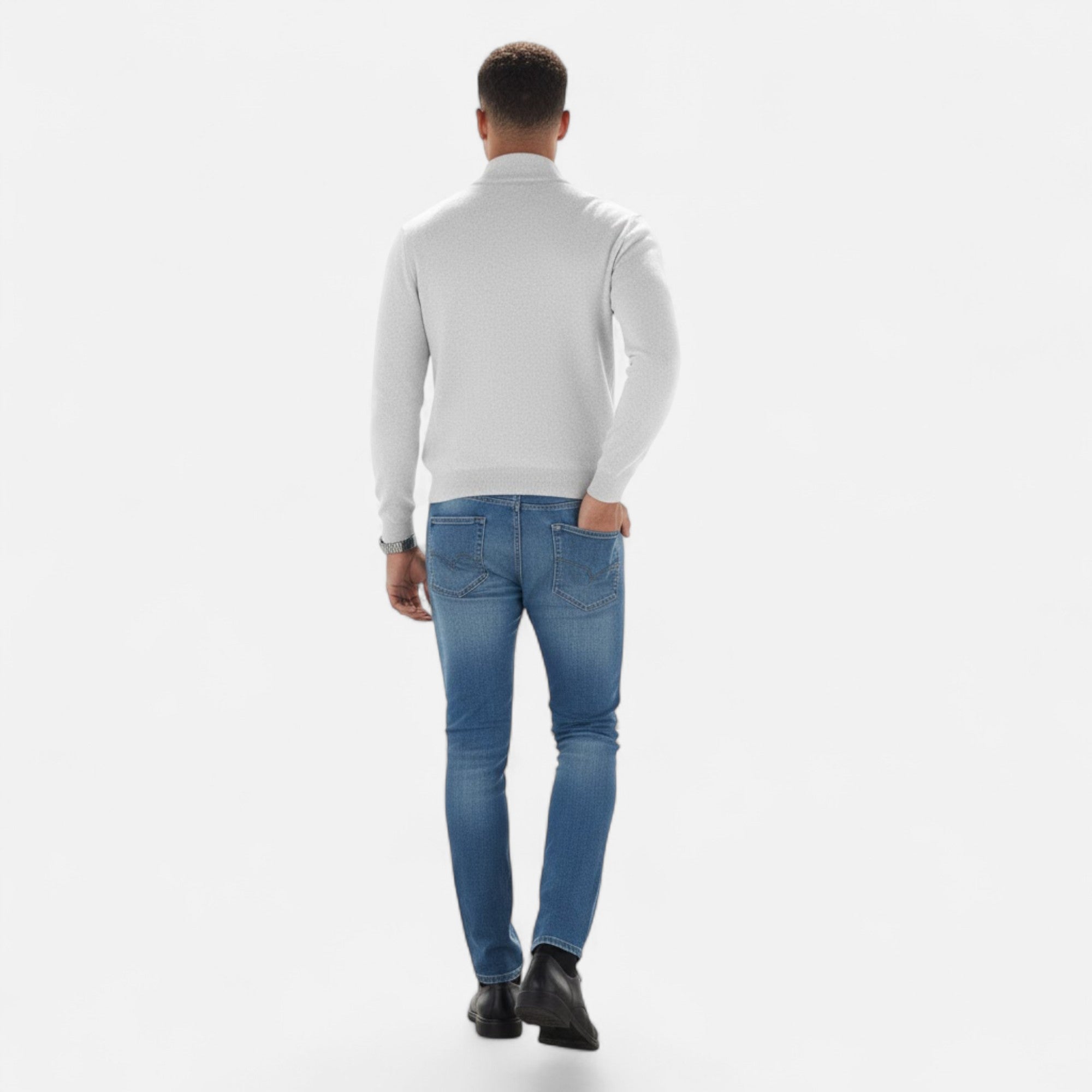 Luca Bellini | Heritage Zip Knit Sweater For Men
