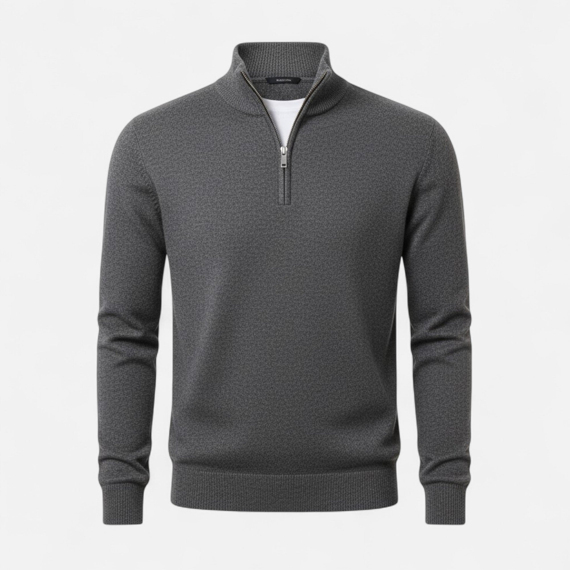 Luca Bellini | Heritage Zip Knit Sweater For Men