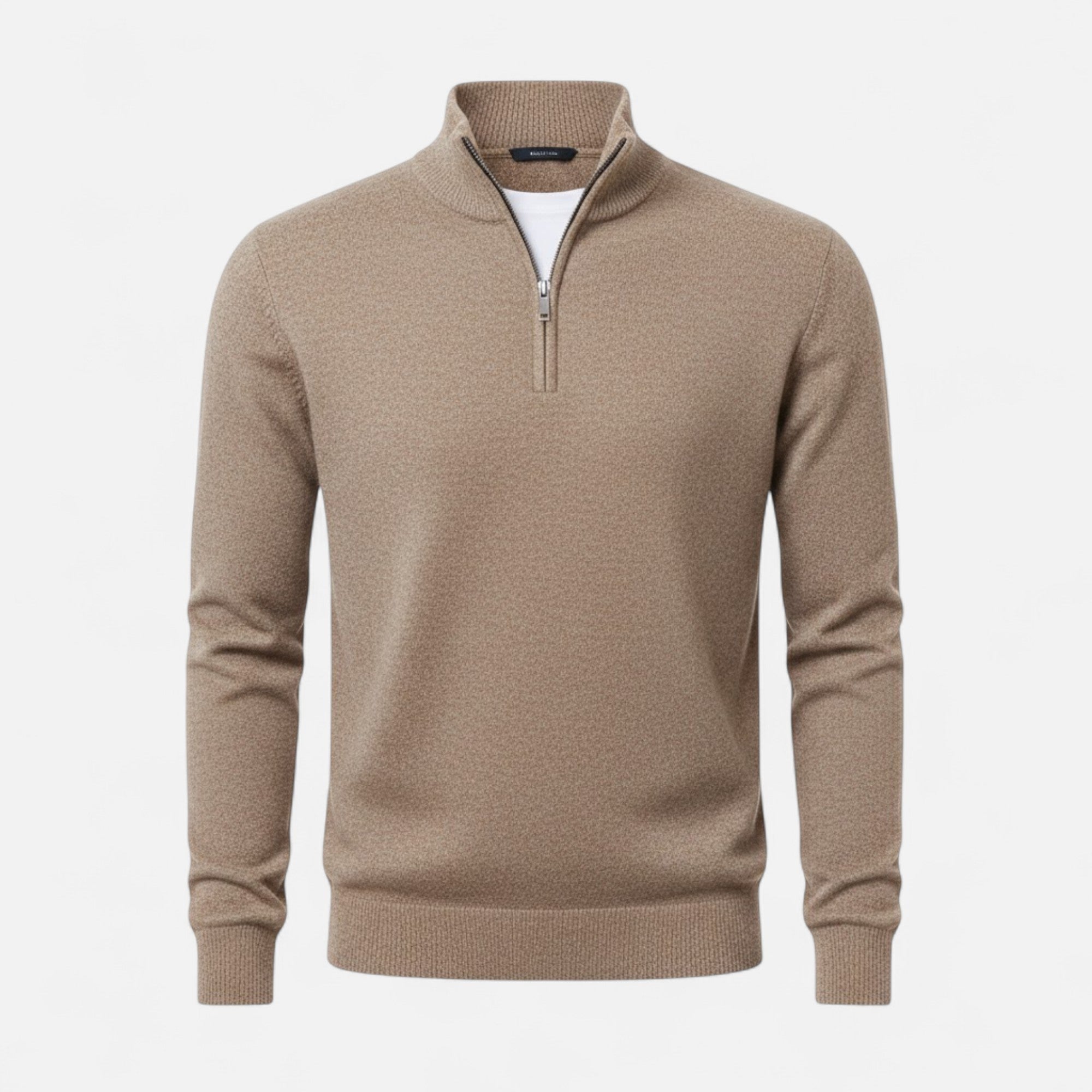 Luca Bellini | Heritage Zip Knit Sweater For Men