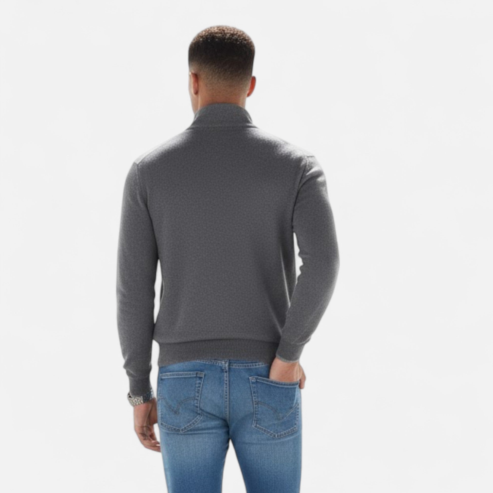 Luca Bellini | Heritage Zip Knit Sweater For Men